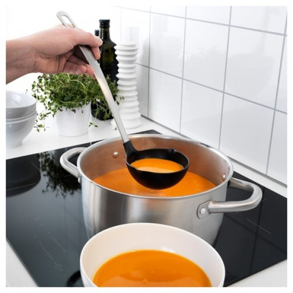 3 Parça Mutfak Gereçleri Seti, Paslanmaz Çelik İkea Kepçe,Spatula,Kaşık Set - 4