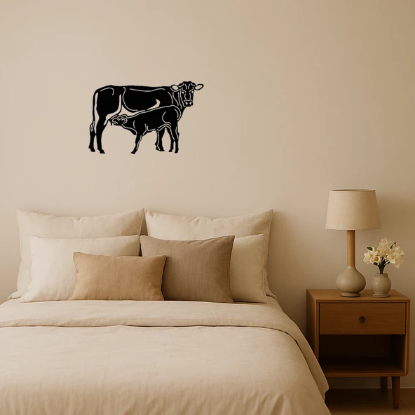 Boğa ve Buzağı Dekoratif Tablo