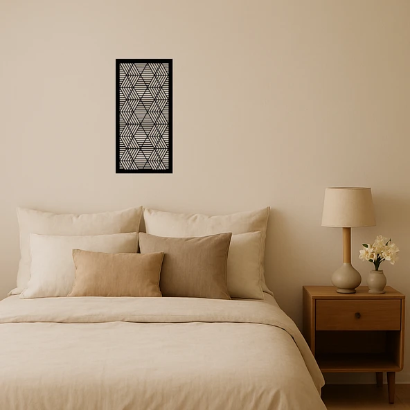 Sanatsal Çiçek Desenli Dekoratif Tablo - 1