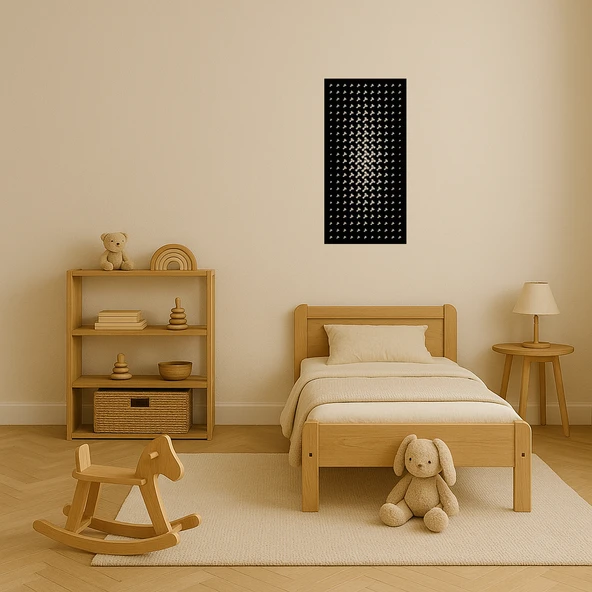 Abstrakt Çiçek Desenli Dekoratif MDF Tablo - 2