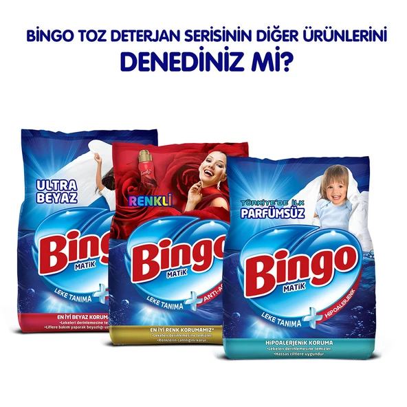 Bingo Matik Toz Çamaşır Deterjanı 6 kg Renkli-Beyaz 2'li - 8