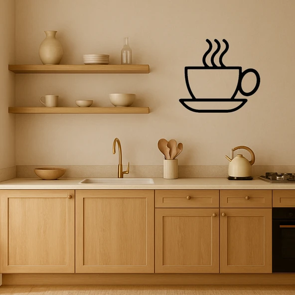 Çay veya Kahve Fincanı MDF Dekoratif Duvar Tablosu