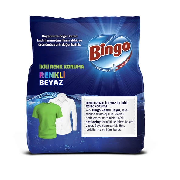 Bingo Matik Toz Çamaşır Deterjanı 6 kg Renkli-Beyaz 2'li - 3
