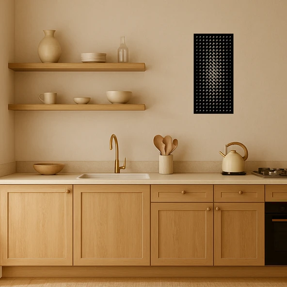 Abstrakt Çiçek Desenli Dekoratif MDF Tablo - 3