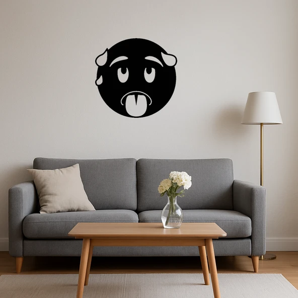 Sıcak Yüz Emoji MDF Dekoratif Tablo