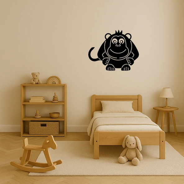 MDF Maymun Figürlü Dekoratif Tablo - 3