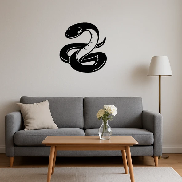 Yılan Figürlü Modern İç Mekan Duvar Tablosu - 2