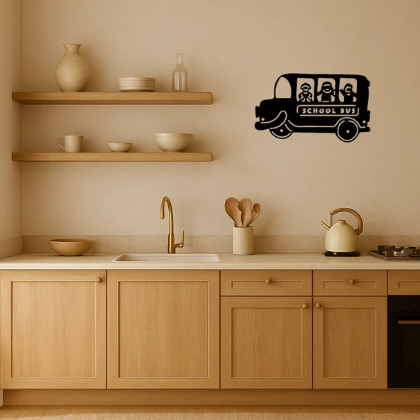 Okul Servisi Dekoratif Tablo