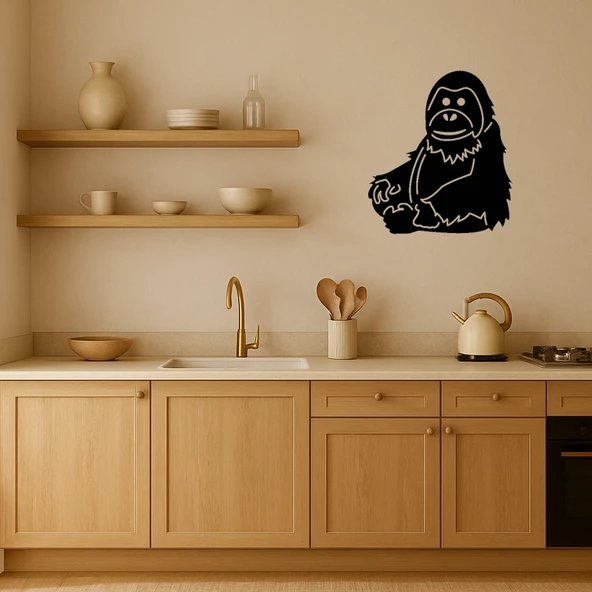 Orangutan Emoji MDF Dekoratif Tablo - 2