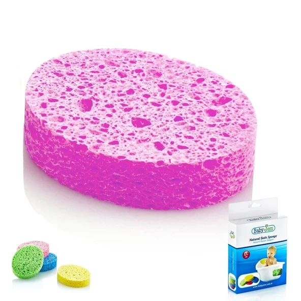 BabyJem Bebek Banyo Süngeri Selülozik 020 Pembe - Resim 2