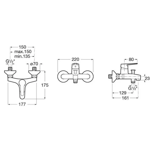 Roca Banyo Seti, Estreia Pack Eco, 3Lü, A5DA57EC0K - Resim 5