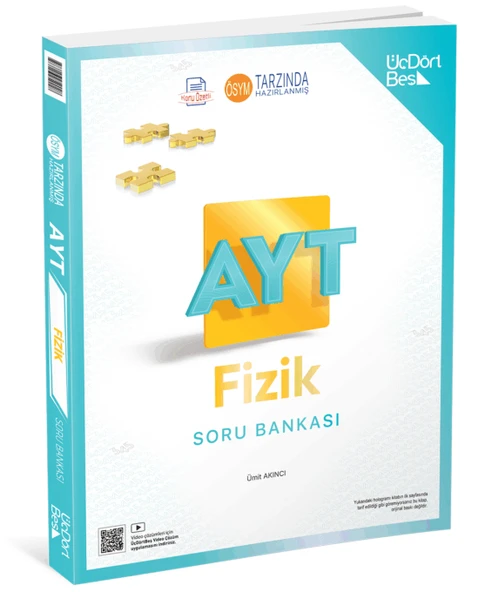 ÜÇDÖRTBEŞ AYT Fizik Soru Bankası ürün görseli