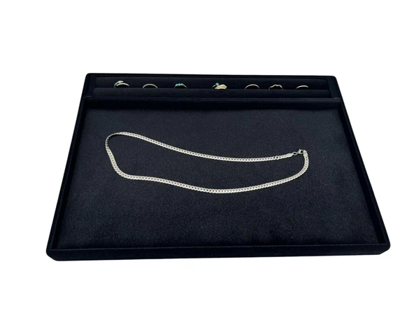 Yeni Model Tay Tüyü Siyah Renk 24x34 Cm Sosisli Servis Sunum Tablası - 3