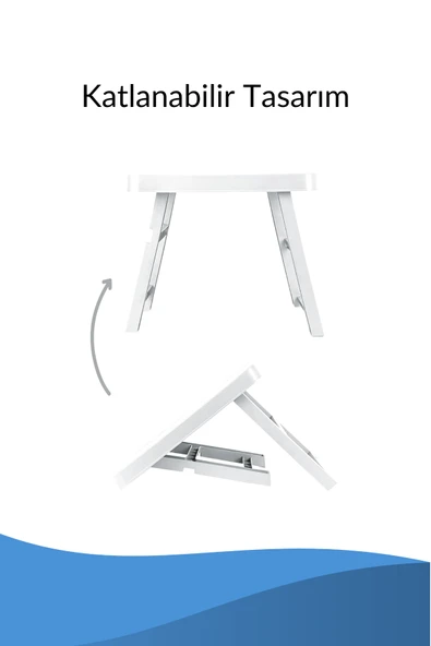 Katlanabilir Bardak Bölmeli Masa Piknik Masası Plastik Masa Taşınabilir Masa-1. Sınıf Kalite - 6