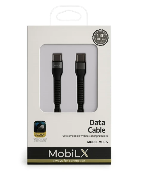 MobiLX Type-C Hızlı Şarj Kablosu – 1.2 Metre | Model: MU-05 - 2
