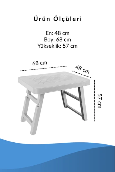 Katlanabilir Bardak Bölmeli Masa Piknik Masası Plastik Masa Taşınabilir Masa-1. Sınıf Kalite - 2
