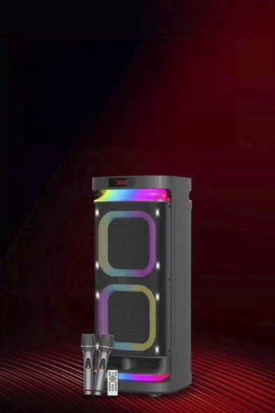 Torima KTS-1991 Led Işıklı Mikrofonlu Kumandalı Bluetooth Hoparlör - Resim 5