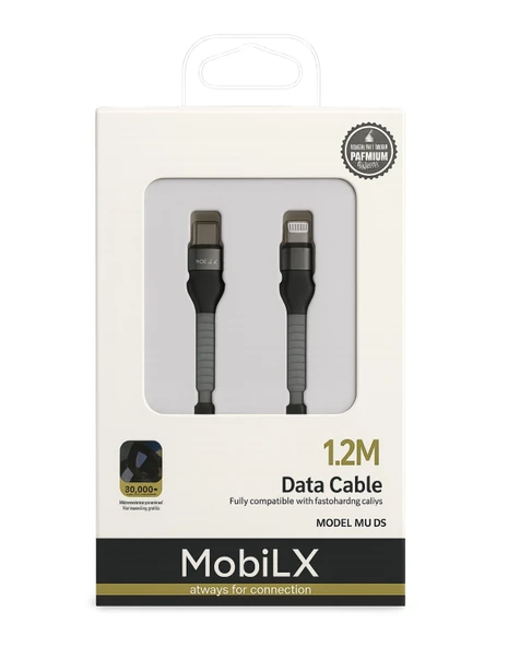 MobiLX iOS Uyumlu Lightning Şarj Kablosu – 1.2 Metre | Model: MU-05 - 2