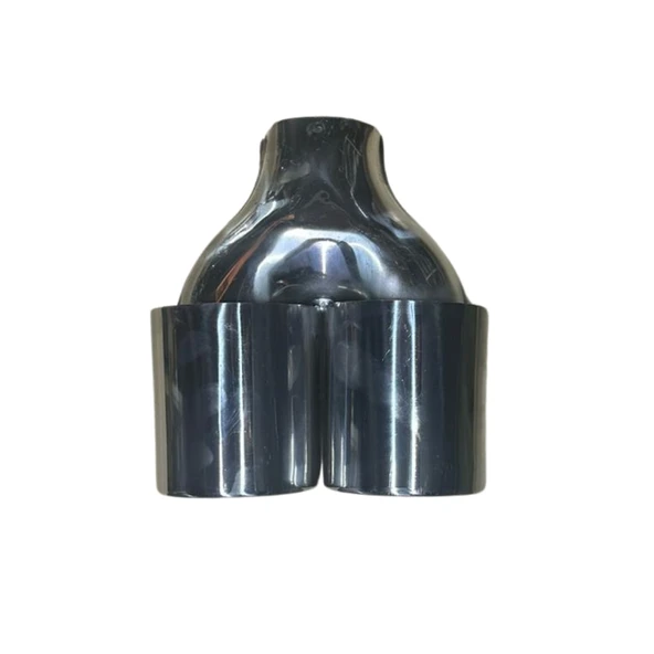 Krom 2’li Yuvarlak Model 90 mm Egzoz Ucu  Paslanmaz Çelik & Sportif Tasarım ürün görseli