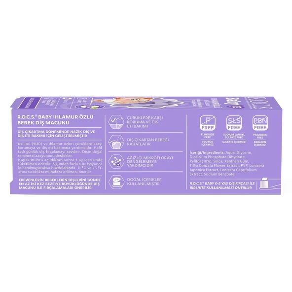 R.O.C.S.Baby Diş Macunu 35ml 0-3 Yaş Ihlamur - Resim 7