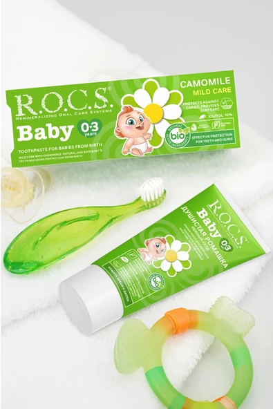 R.O.C.S.Baby Diş Macunu 35ml 0-3 Yaş Papatya - 4