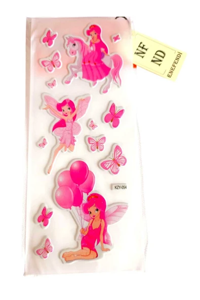 3 ADET STİCKER PARLAK YAPIŞKANLI KIZ ERKEK ÇOCUK TELEFON DEFTER DOLAP AYNA HEDİYE STİCKER - 4