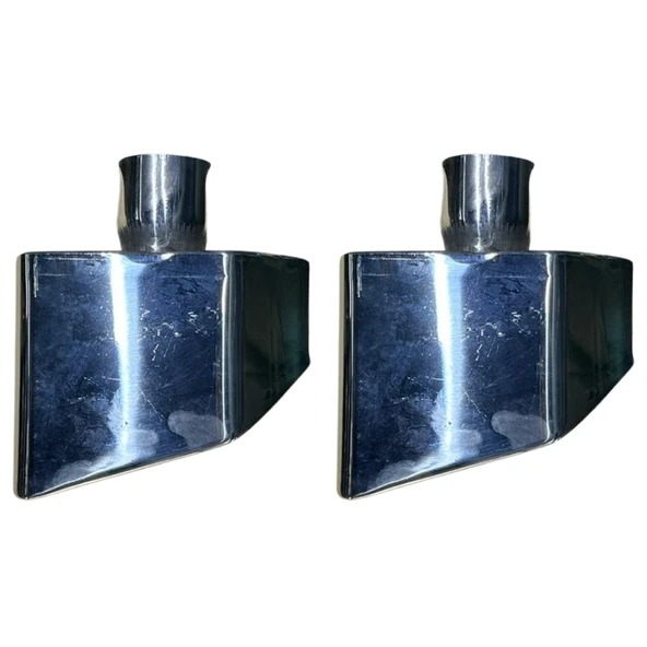 BMW G30 Uyumlu Krom 2’li Elips Model Egzoz Ucu  Paslanmaz Çelik & Sportif Tasarım