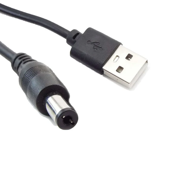Usb 2.0 DC 5.5mm x 2.5mm güç kablosu 5v2A USB power güç kablosu - Resim 2