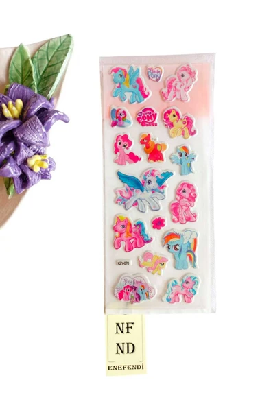 3 ADET STİCKER PARLAK YAPIŞKANLI KIZ ERKEK ÇOCUK TELEFON DEFTER DOLAP AYNA HEDİYE STİCKER - 4