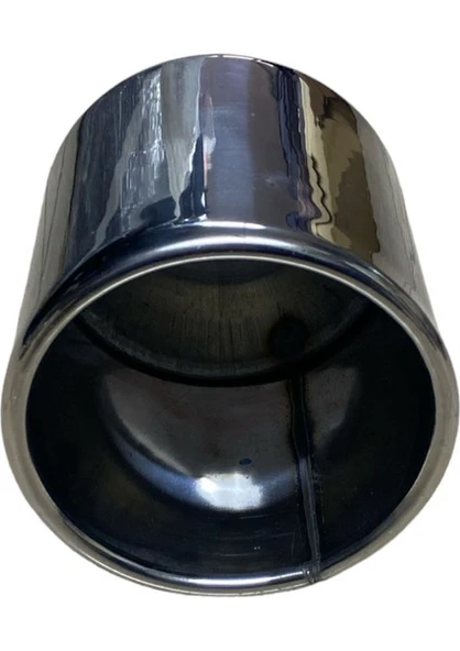 Krom Yuvarlak Model 120 mm Tekli Egzoz Ucu  Paslanmaz Çelik & Sportif Tasarım - 2