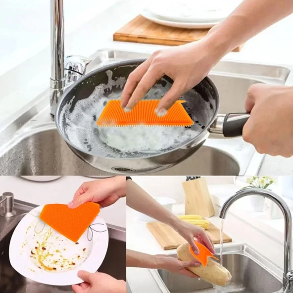 Yeni Nesil Silikon Bulaşık Süngeri - 3'lü - 3