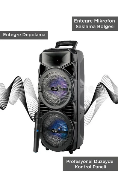 Torima KTS-2411 Mikrofonlu 5.0 Bluetooth Hoparlör Fm Radyo Speaker - Resim 3