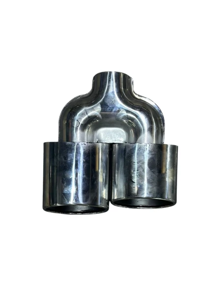 Krom 2’li Elips Model Sol Taraf Egzoz Ucu  Paslanmaz Çelik & Sportif Tasarım