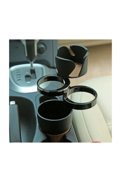 Çok Fonksiyonlu Bardaklık Küllük Geçmeli Siyah - 3