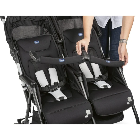 Chicco Ohlala Twin İkiz Bebek Arabası Black Nigth - 4