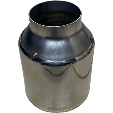 Krom Yuvarlak Model 120 mm Tekli Egzoz Ucu  Paslanmaz Çelik & Sportif Tasarım - 3
