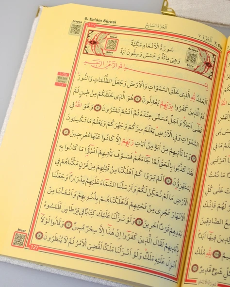 Pleksi Süslemeli Yasinli Kuran-ı Kerim Seti Beyaz - Resim 4