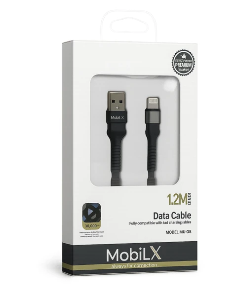 MobiLX Lightning Şarj Kablosu – 1.2 Metre | Hızlı Şarj Destekli | Model: MU-05 - 2