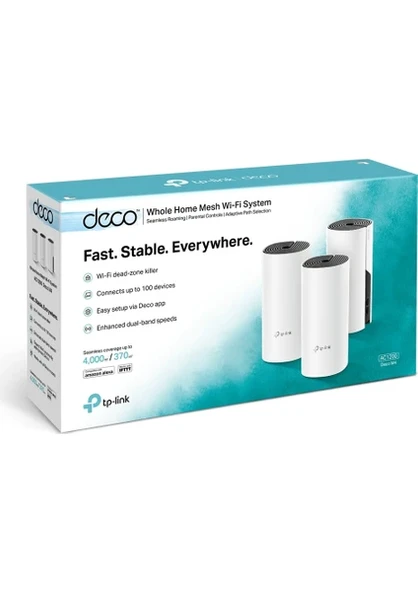 TP-LINK DECO M4 1200MBPS MESH WI-FI SİSTEMİ (ÜÇLÜ) - 3