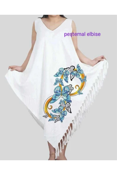 Peştemal Elbise, Plaj Elbisesi, Pamuklu - 2