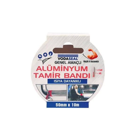 Vodaseal Alüminyum Tamir Bandı 50 mm x 10 mt Isıya Dayanıklı - 2