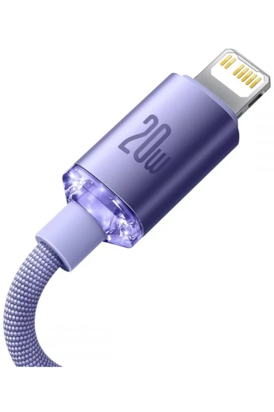 Baseus Crystal Shine 20w 120 Cm Type-c To Lightning Hızlı Şarj Data Kablosu (MOR) - 7