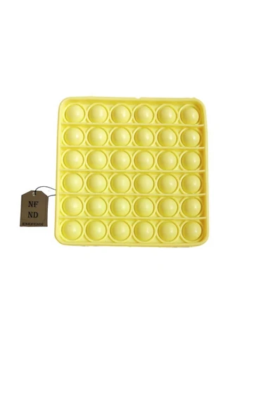 SARI RENKLİ DUYUSAL EĞİTİCİ KARE OYUNCAK ULTRA ESNEK POP İT TEKLİ BUBLE FİDGET STRES OYUNCAĞI