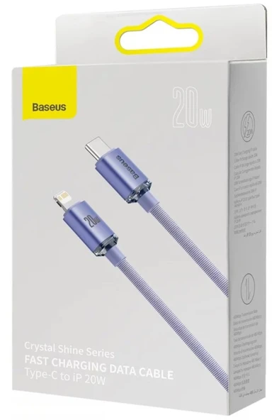 Baseus Crystal Shine 20w 120 Cm Type-c To Lightning Hızlı Şarj Data Kablosu (MOR) - 5