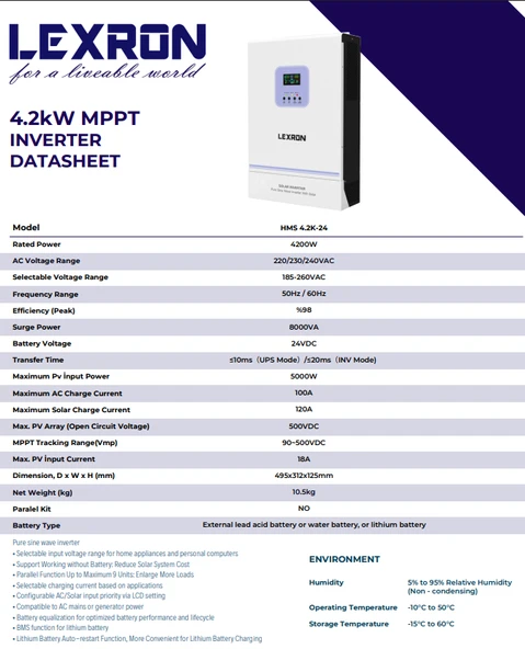 4.2KW HV MPPT AKILLI INVERTER 24V - 2