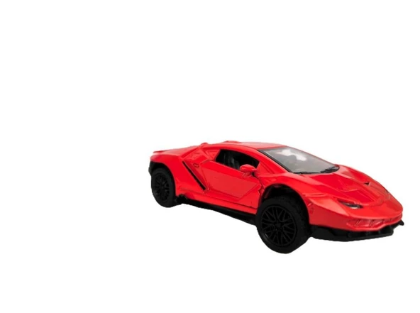 Kırmızı Çek Bırak Işıklı ve Müzikli Spor Araba 1:36 - 3