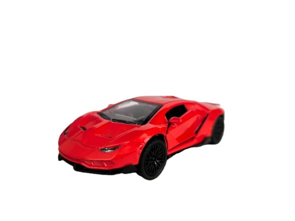 Kırmızı Çek Bırak Işıklı ve Müzikli Spor Araba 1:36 - 2