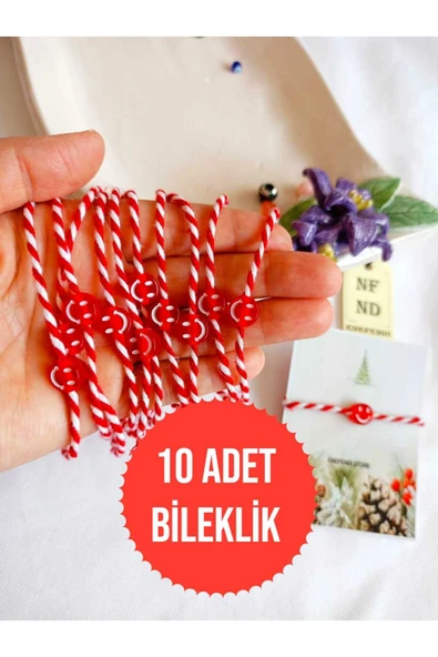 10 ADET KIRMIZI BONCUKLU MARTENİÇKA BİLEKLİK ŞANS ARKADAŞ SEVGİLİ EŞ ÇOCUK HEDİYE BAHAR BİLEKLİĞİ