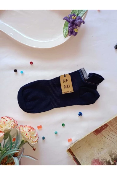 2 ÇİFT HEDİYE PATİK ÇORAP TOPUK TAKVİYELİ ERKEK KADIN SIKMAYAN LACİVERT BAMBU(DİKİŞSİZ) SİYAH 36-40 - 3