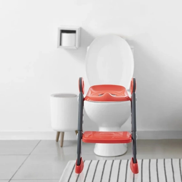 BabyJem Basamaklı & Katlanır Klozet Adaptörü 861 Mercan - Resim 3